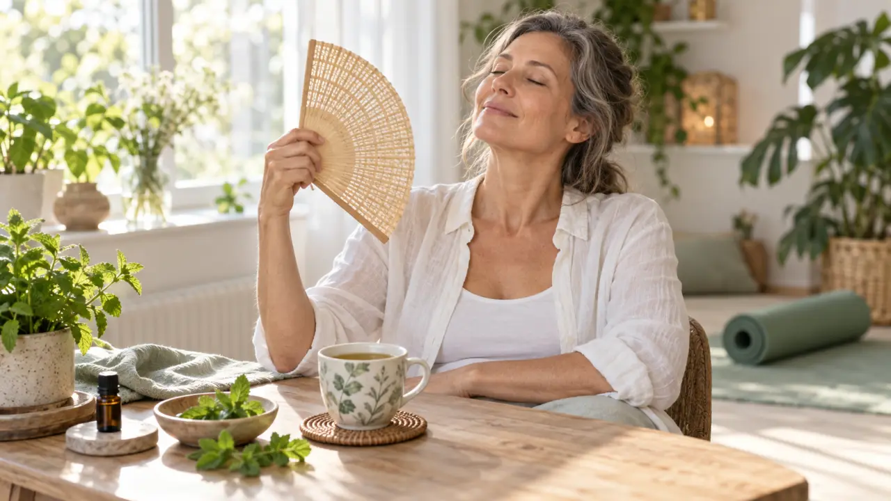 Bouffées de chaleur : la Menthe poivrée rafraîchit, les huiles essentielles ne traitent pas la cause