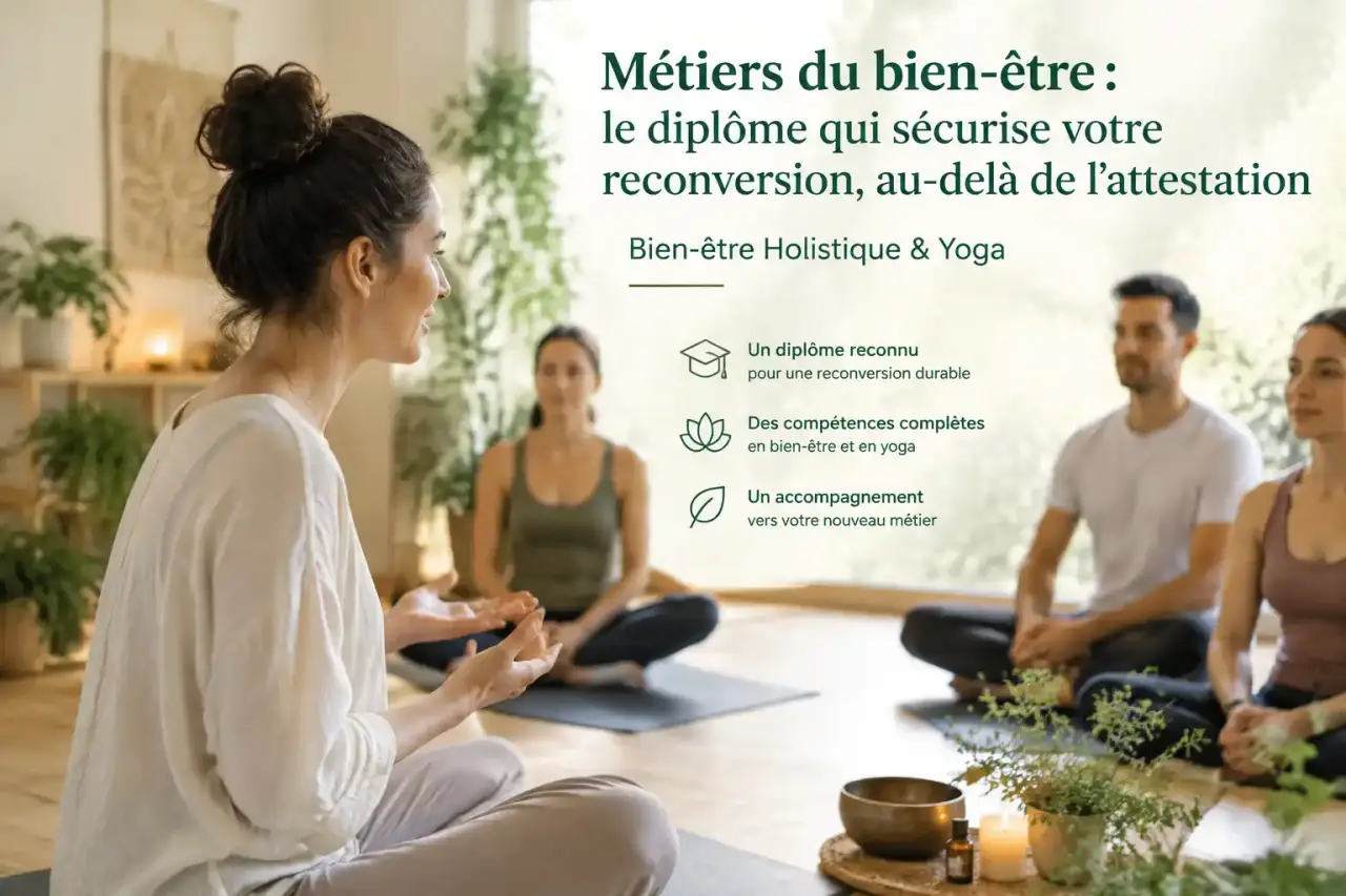Métiers du bien-être : le diplôme qui sécurise votre reconversion, au-delà de l’attestation