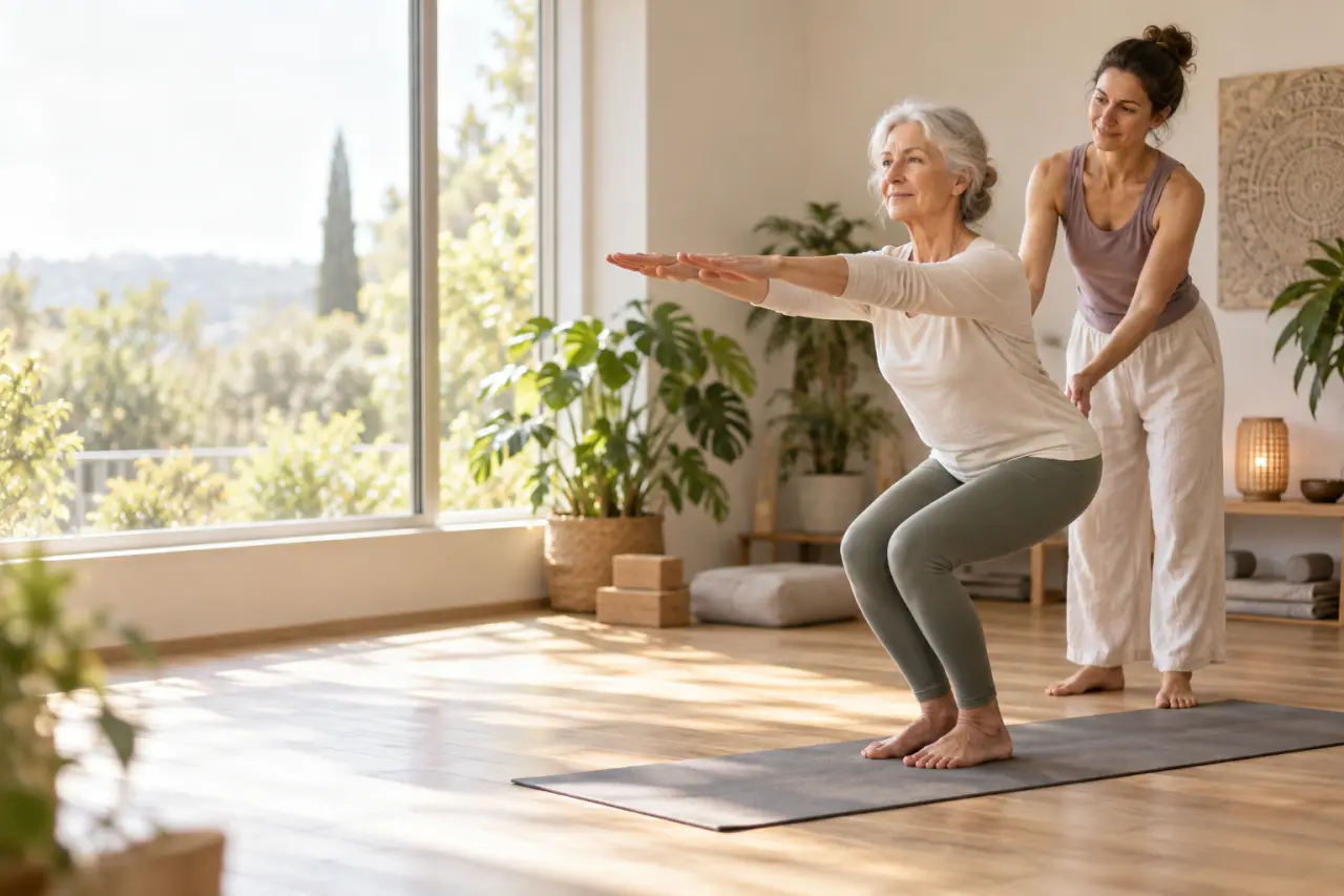 Yoga senior : la posture de la chaise avant celle du sol, et pourquoi ça change tout