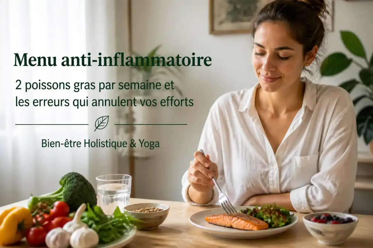 Menu anti-inflammatoire : 2 poissons gras par semaine et les erreurs qui annulent vos efforts