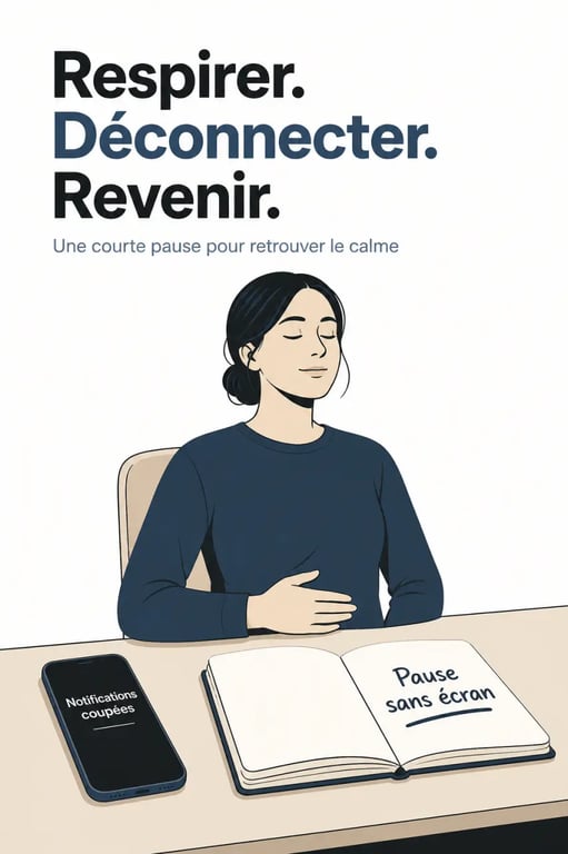 Comment etre serein au quotidien avec respiration lente, pause sans écran et téléphone coupé