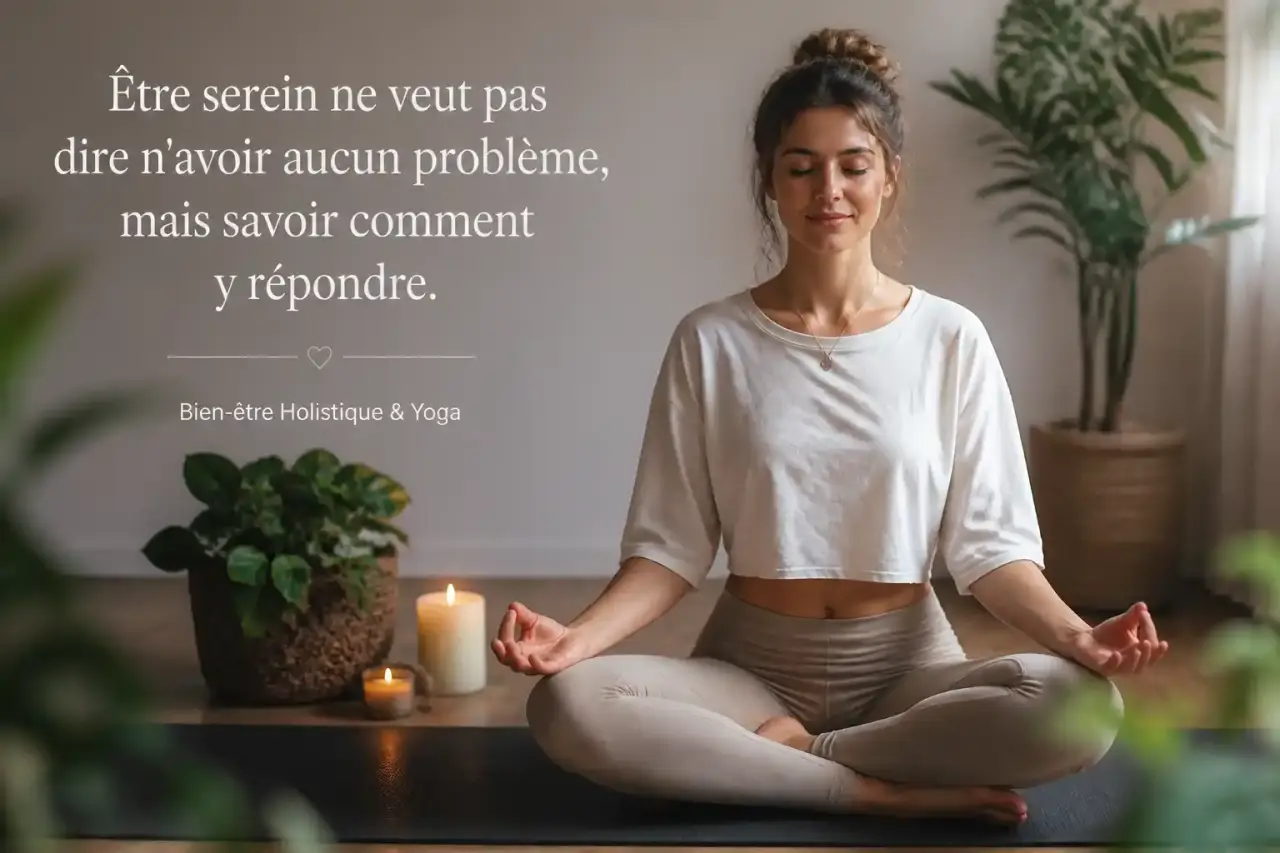 Être serein ne veut pas dire n'avoir aucun problème, mais savoir comment y répondre